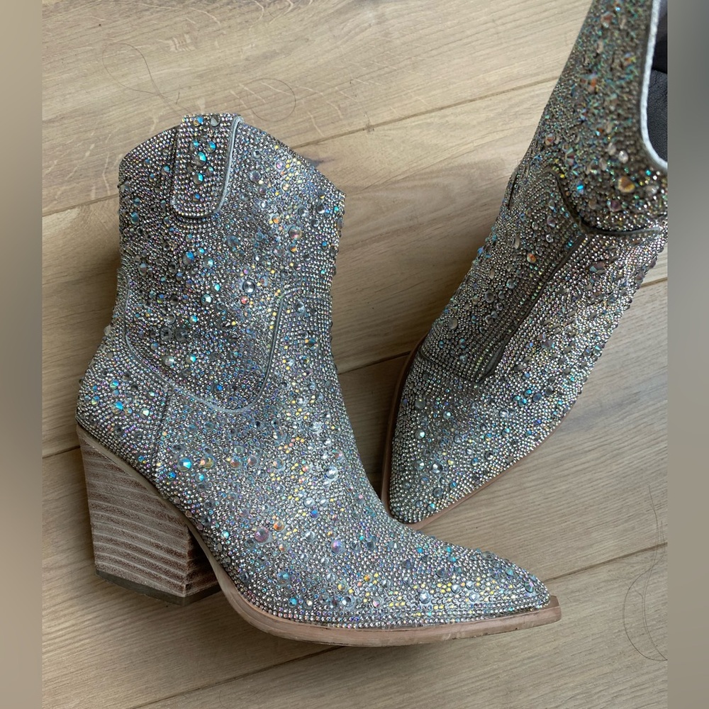 Rhinestone Cowboy Ankle Boots  bachelorette
